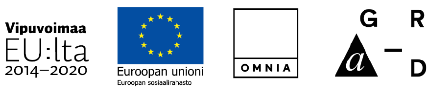 EU-hankeohjelman, ESR:n, Omnian ja A Gridin logot